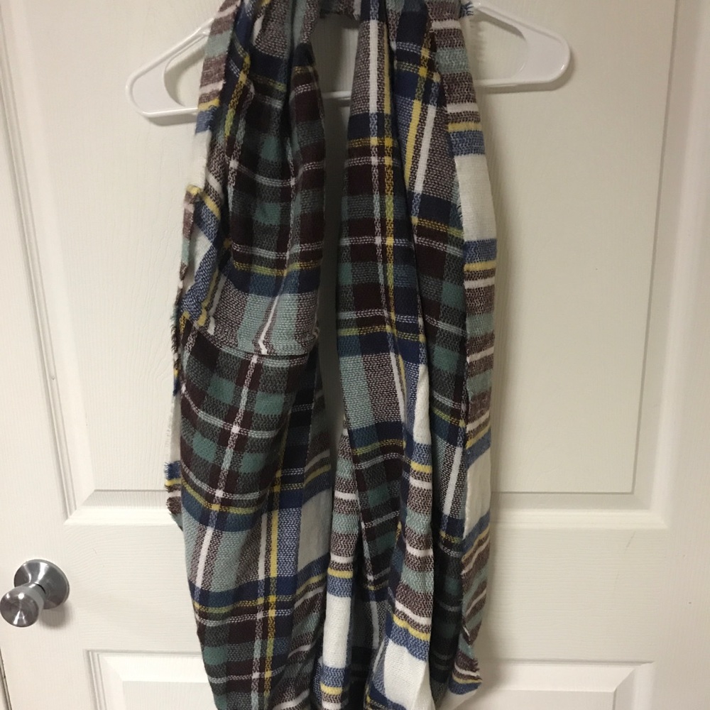 Plaid blanket scarf
